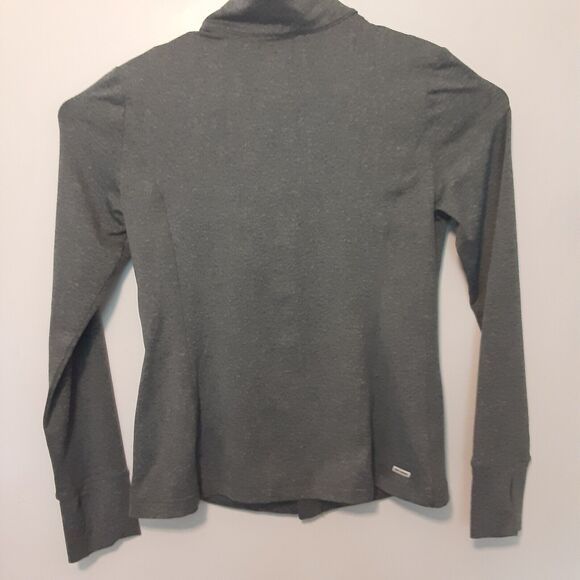 Danskin Now Semi-Fitted LS 1/4 Zip Thumb Holes Running Active Top Women’s M Gray - Picture 7 of 10